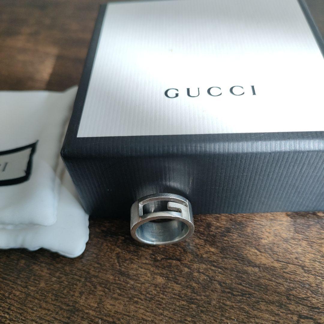 GUCCI グッチ ブランデッドGリング 刻印サイズ:11号【箱/ポーチ付