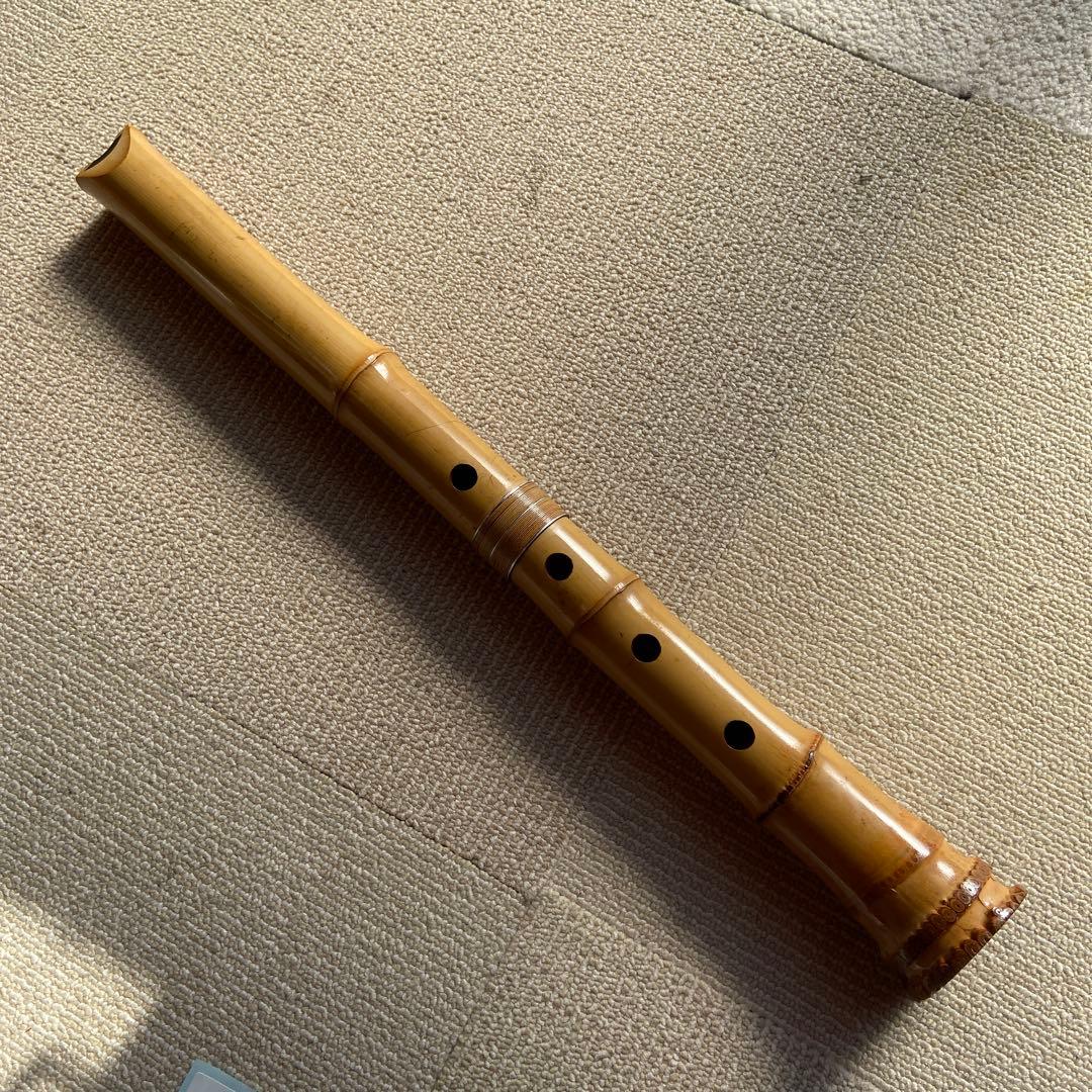 191 尺八　一尺六寸管　精華銘三印