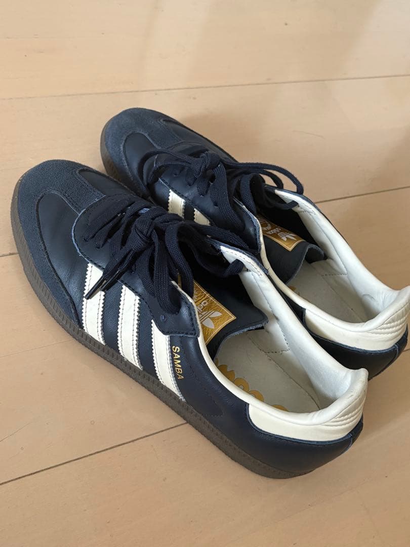 adidas Samba ネイビー/ホワイト 状態良！ adidas SAMBA OG NIGHTNAVY/CREAMWHITE/GUM 23FW-I（アディダス サンバ