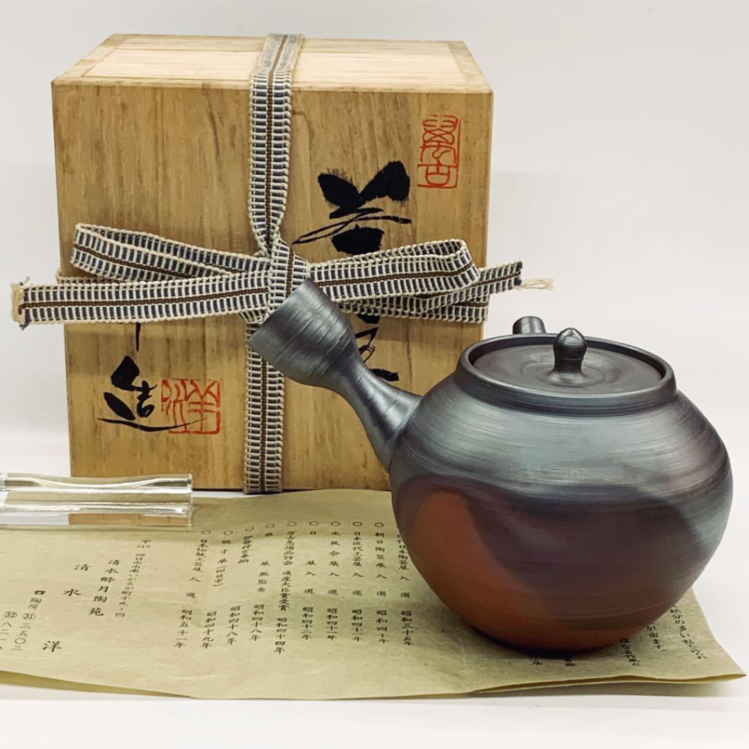 【茶注31   万古焼　窯変　茶注】清水洋　共箱