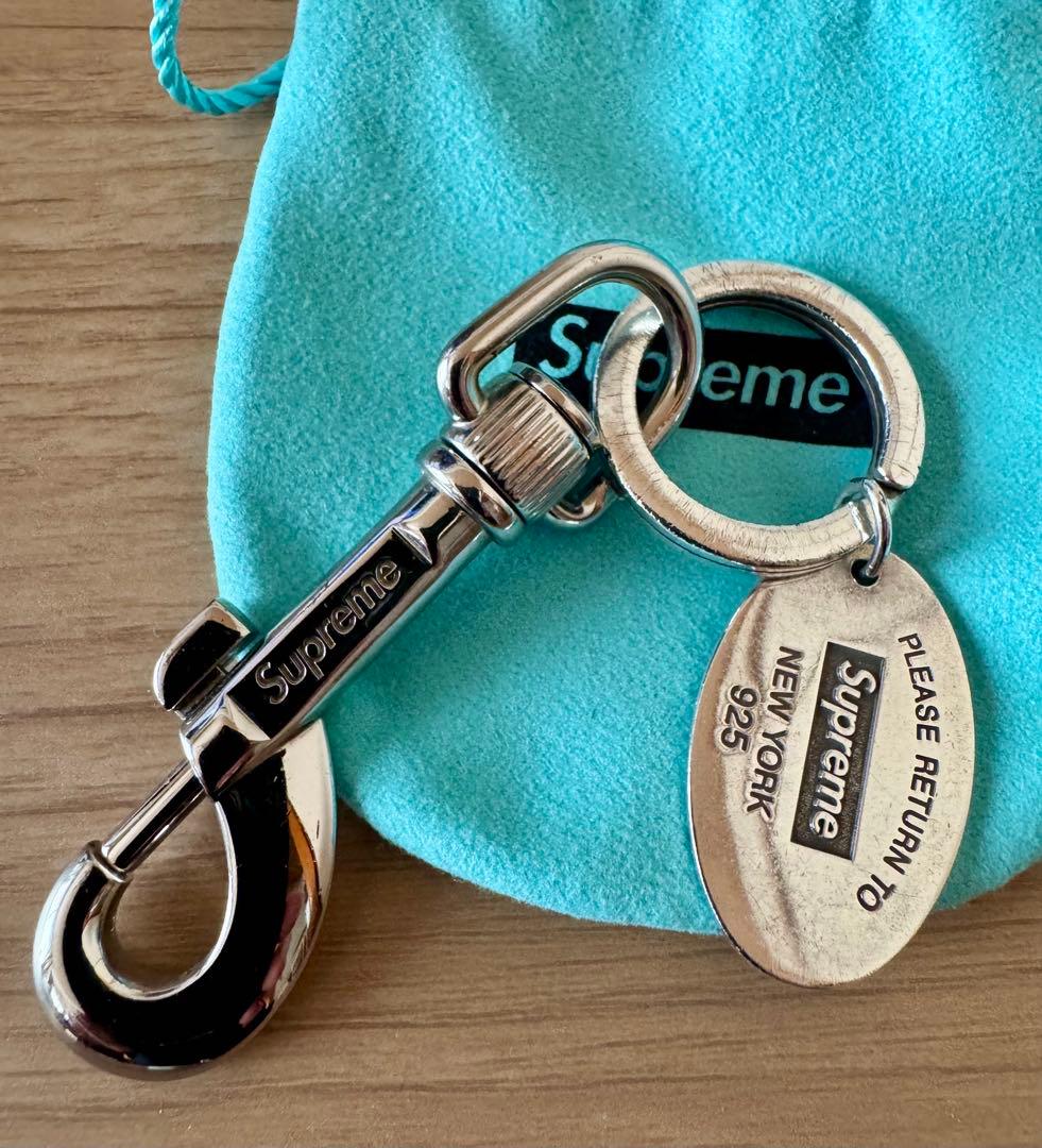 希少　Tiffany Supreme Oval Tag キーリング