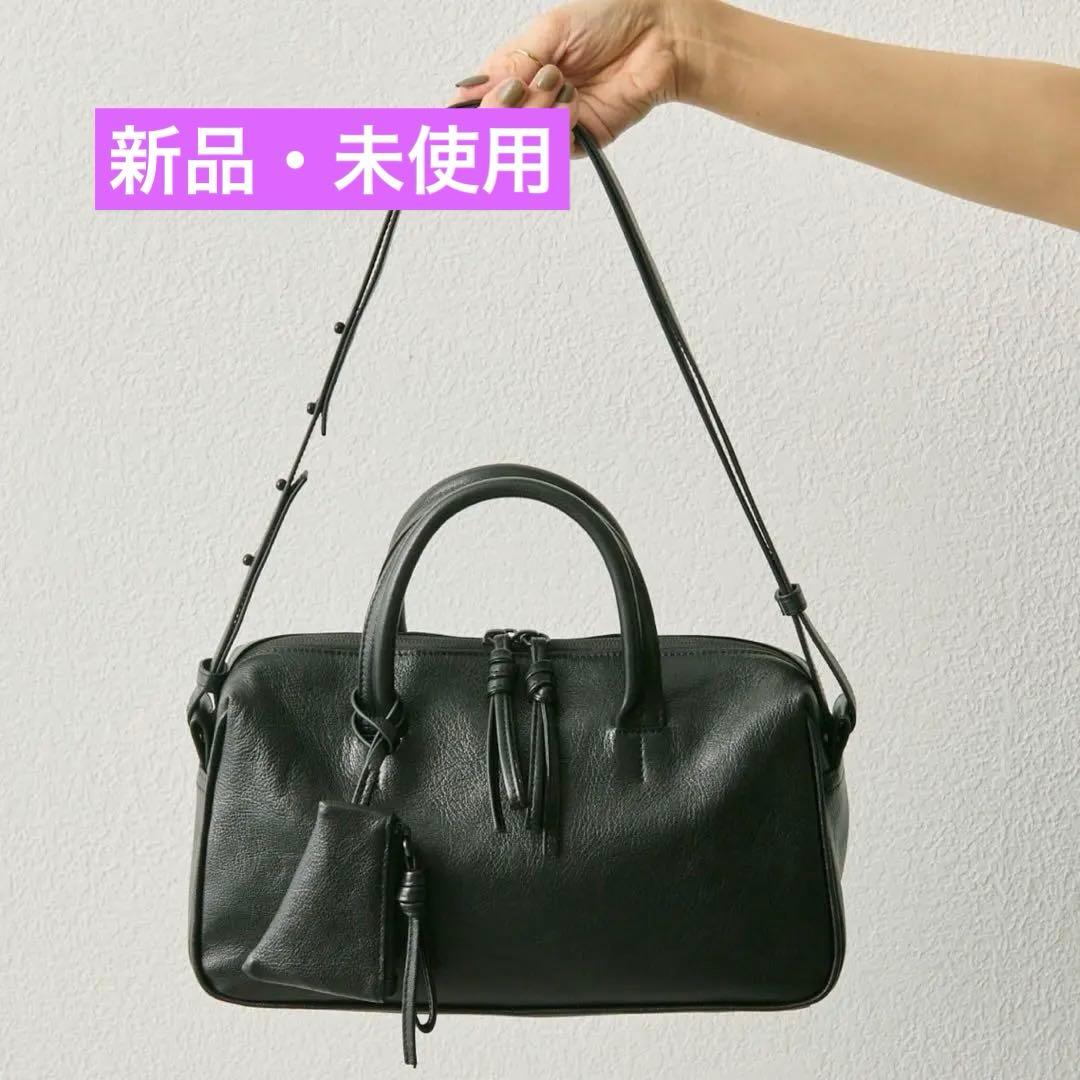 【新品・未使用】イアパピヨネ2WEYシンプルボストンバッグセレモニー ear PAPILLONNER（イア パピヨネ） ボストンバッグ 「本革/ショルダー