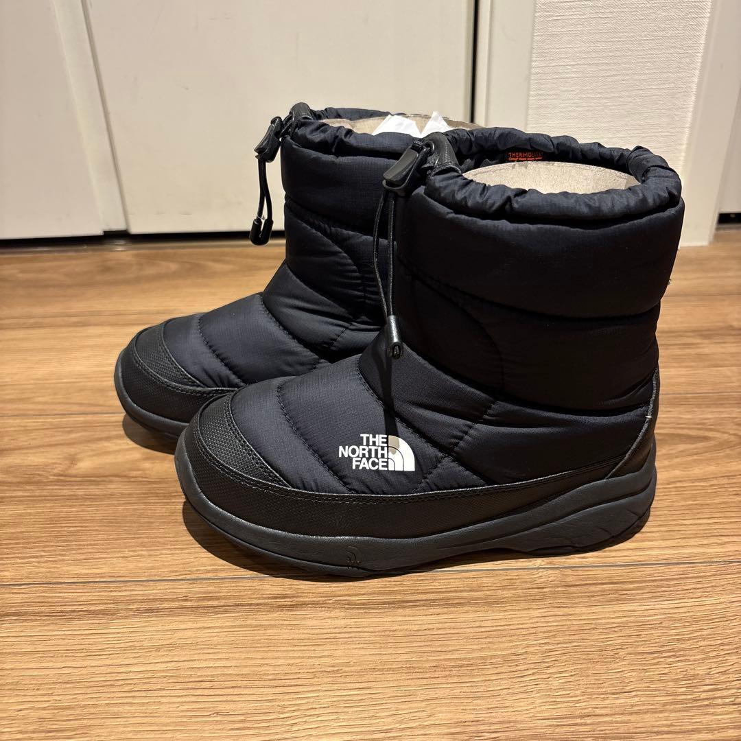 ブーツ・ブーティ THE NORTH FACE K Nuptse Bootie WP 22cm THE NORTH FACE NUPTSE BOOTIE WP LOGO SHORT TNFブラック 22FW-I（ザ