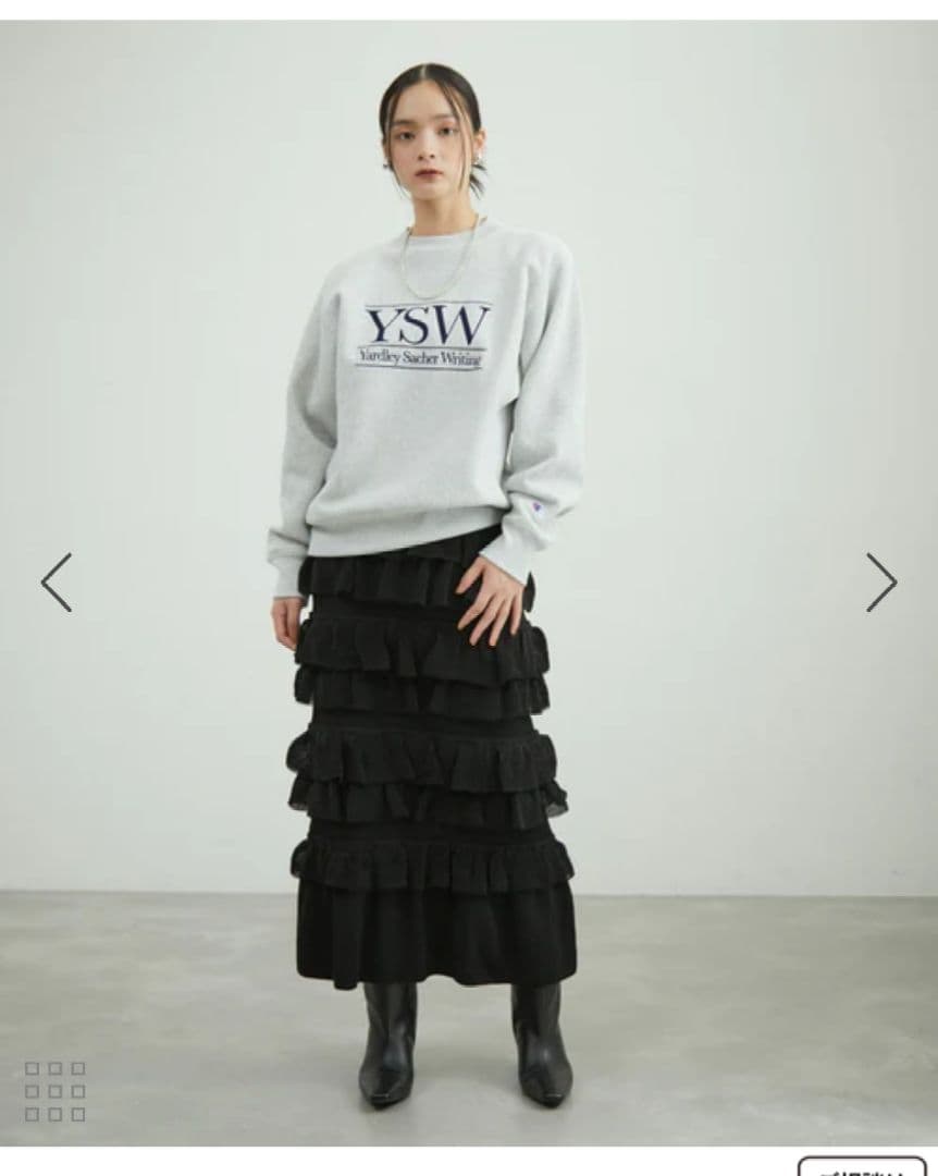 ADAM ET ROPE FEMME サステナブル フリルニットスカート ADAM ET ROPE'｜【サステナブル】フリルニットスカート | Rakuten