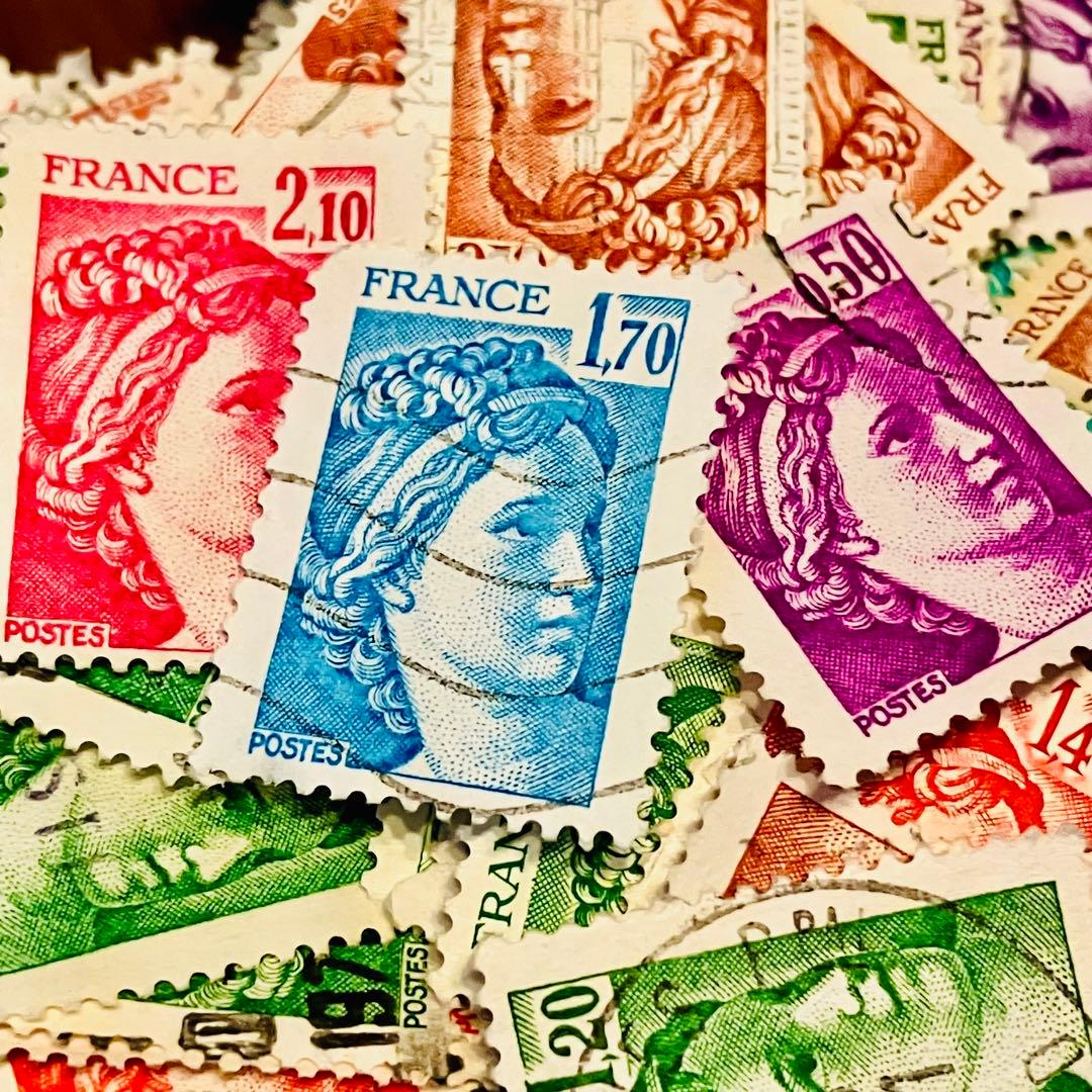 海外 外国 フランスの切手 消印有 女神マリアンヌ 100枚セット