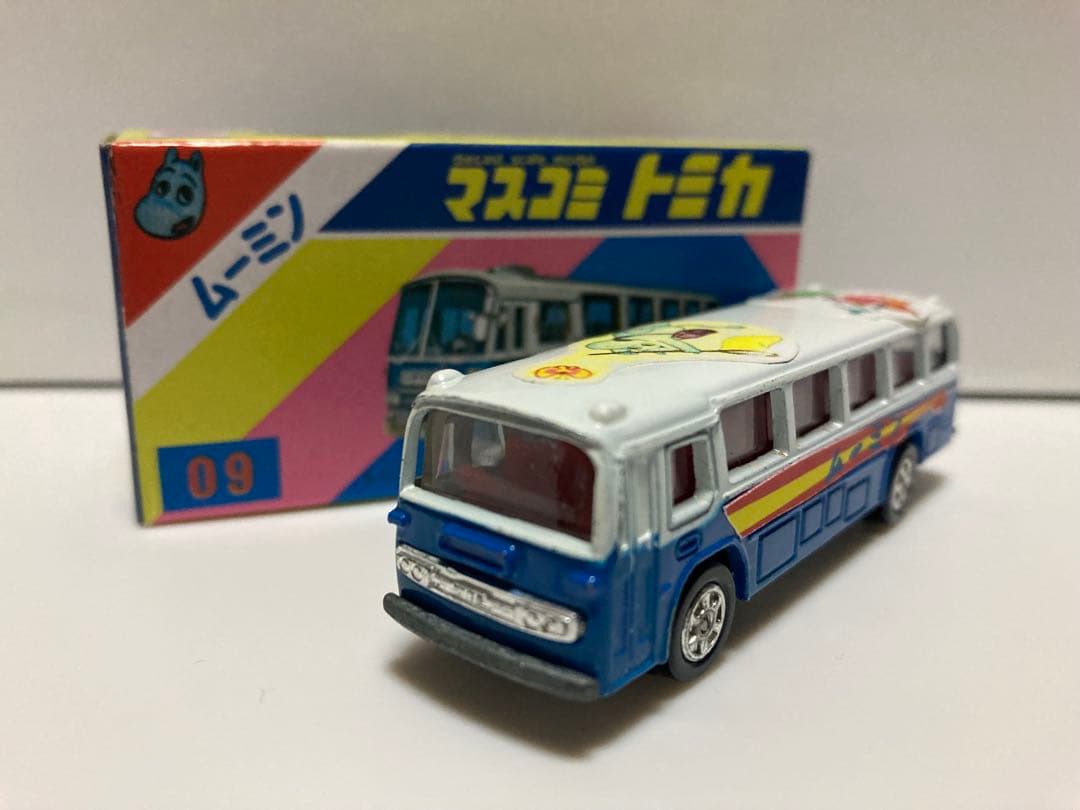 マスコミトミカ　ムーミン　三菱ふそうバス　日本製 Yahoo!オークション - トミカ マスコミトミカ No.09 ムーミン レア 美