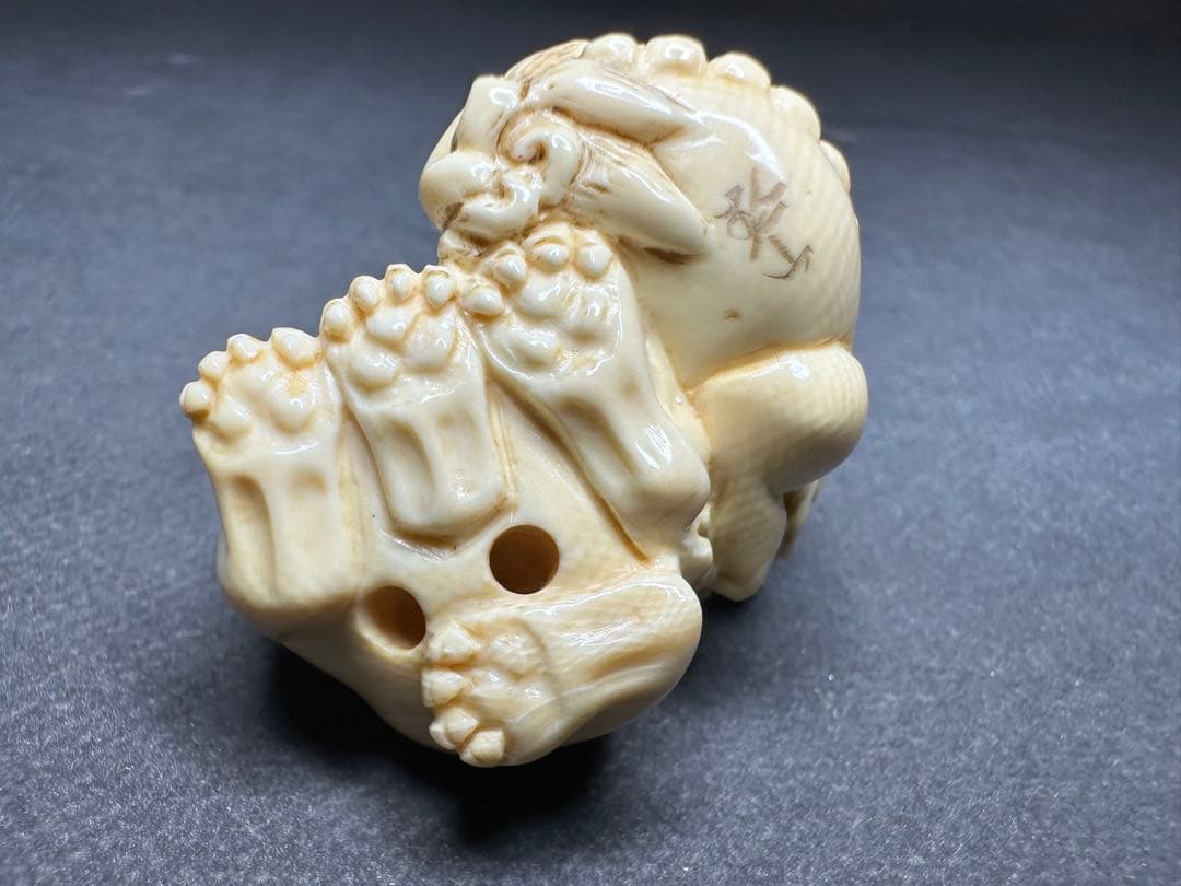 極上 根付 印籠 天然素材 アンティーク 骨董 飾り物 古美術品 置物細密