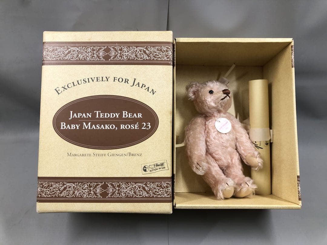 ティディベア BABYMASAKO ROSE23 日本3000体限定 シュタイフ シュタイフStieff テディベア ベビーマサコ BABY MASAKO 23cm