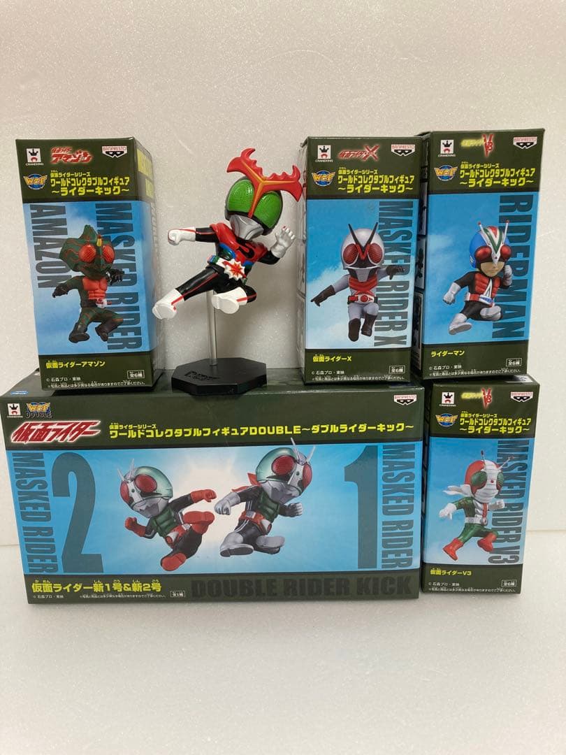 ワールドコレクタブルフィギュア　仮面ライダー　ライダーキック　7体セット