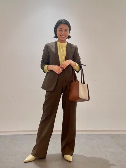 セットアップ【美品】プラステ シャークツイードカラーレスジャケット＋パンツ