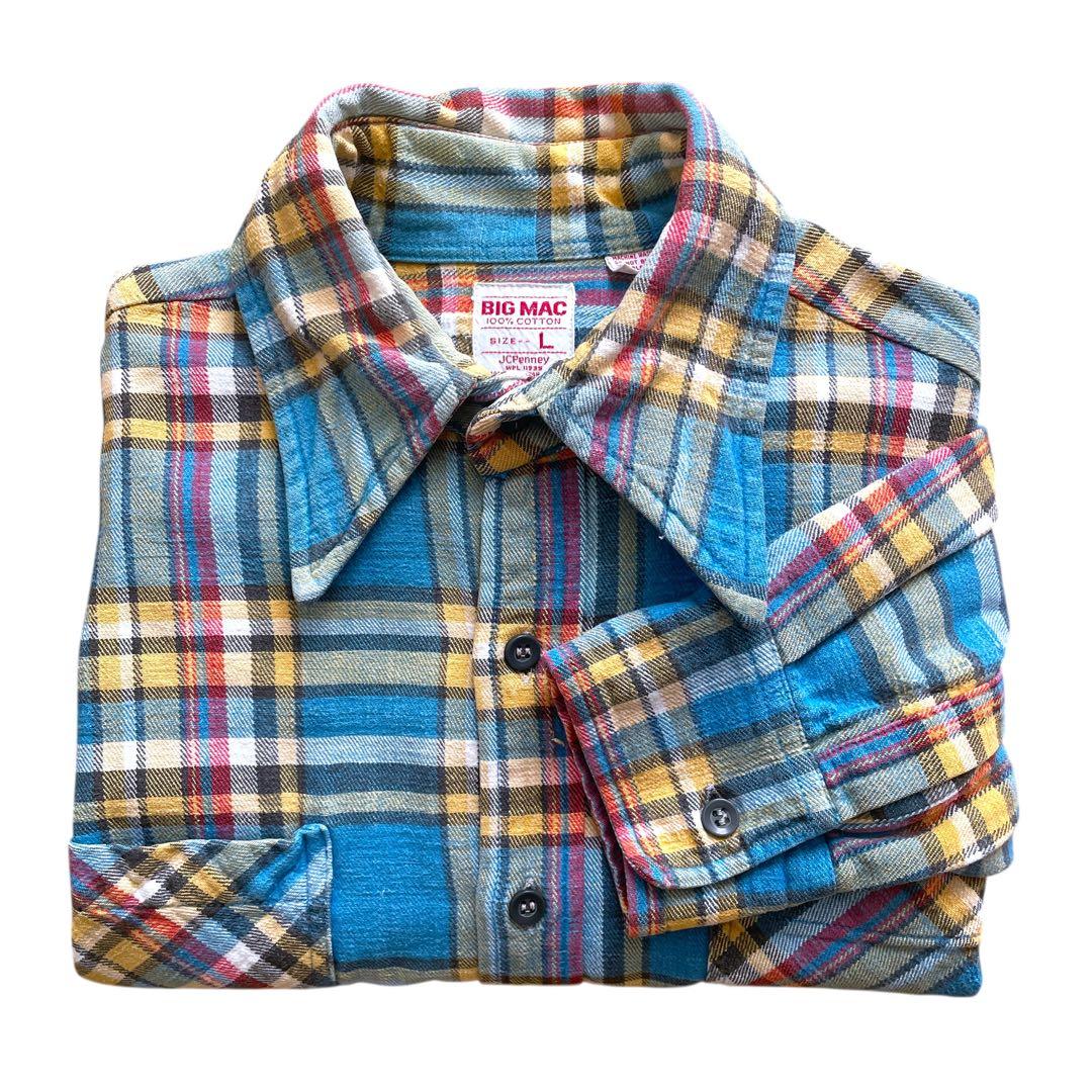 美品 好配色 70s ビンテージ BIG MAC フランネルシャツ L 70s BIG MAC ビッグマック フランネルシャツ 好配色 L - メルカリ