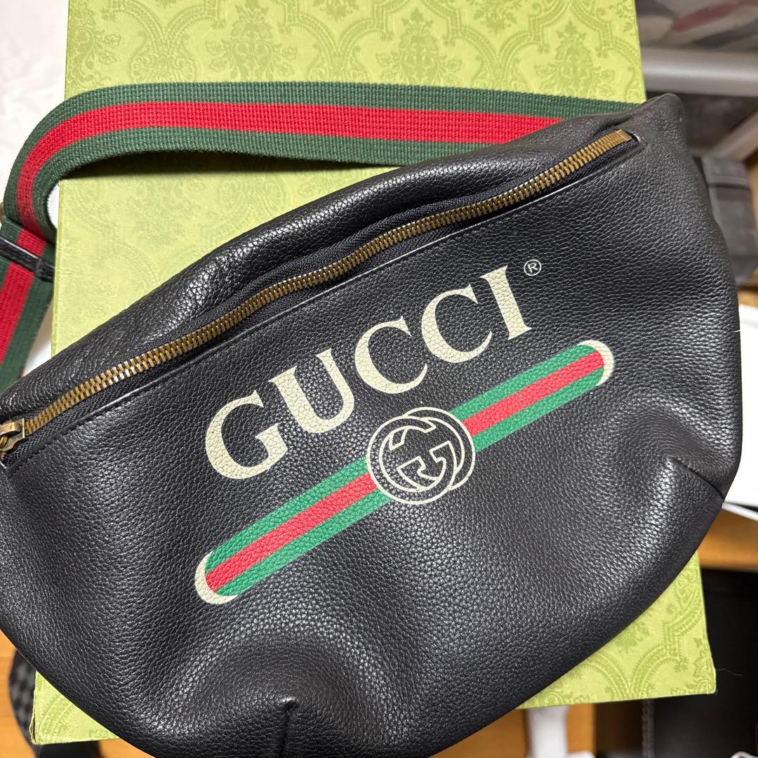 GUCCI ボディバッグ・ウエストポーチ 黒 楽天市場】【超美品】 グッチ ボディバッグ ラージ ベルトバッグ GG