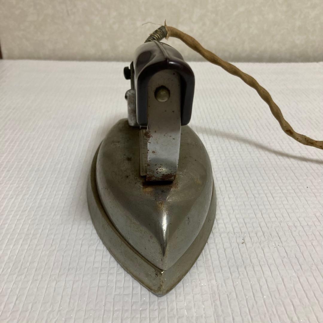 昭和レトロ ナショナル 電気アイロン 4133 木箱付 松下電器