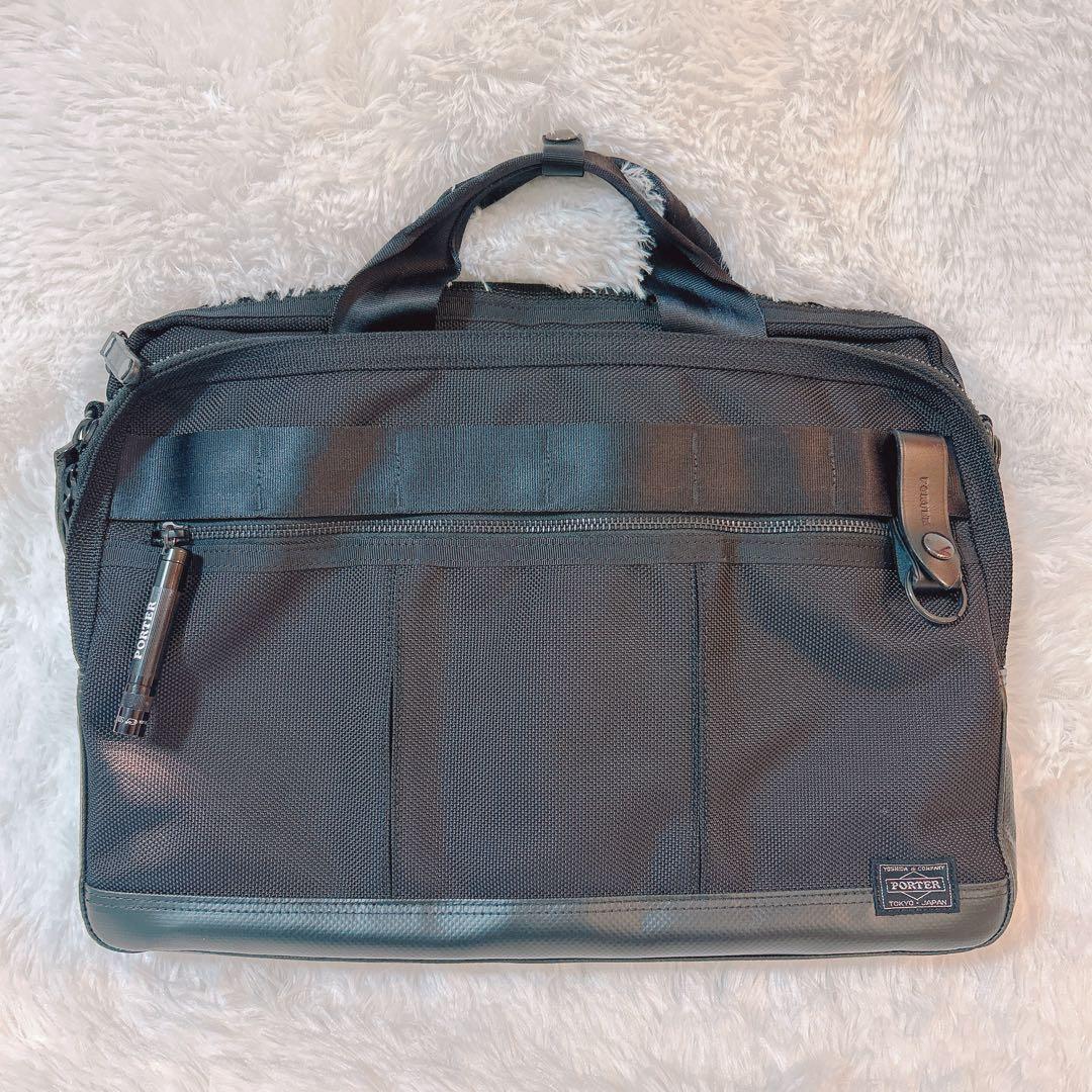 【訳あり美品 】ポーター ビジネスバック黒　ショルダー紐欠品