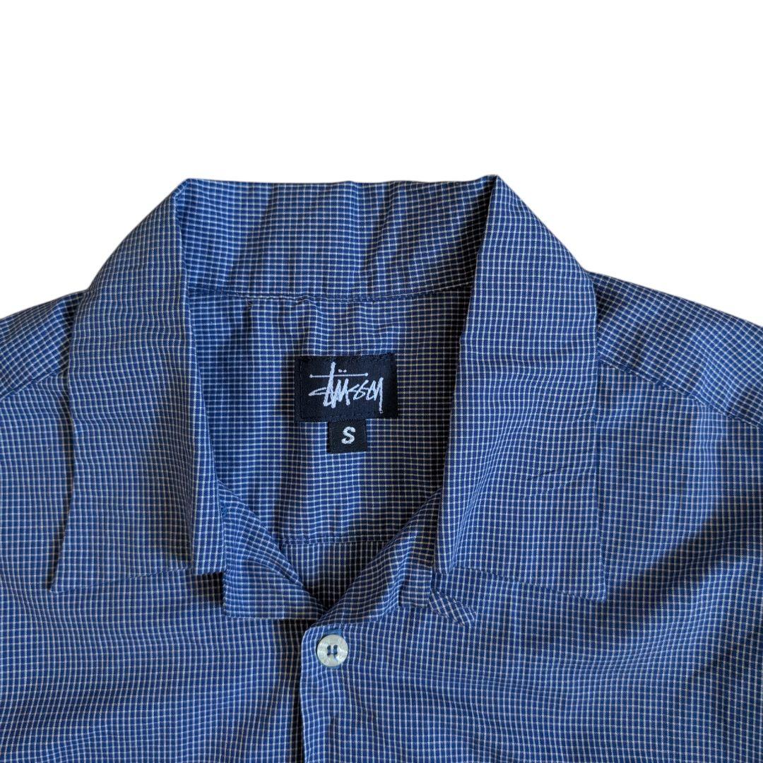 OLD STUSSY ステューシー 開襟シャツ USA製 チェックシャツ 紺タグ