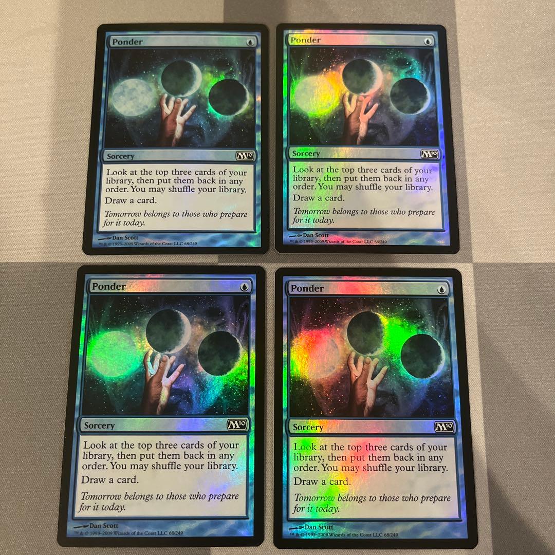 MTG 思案 ponder M10 foil 4枚セット ミントモール / MINT GAMES MTG(東日本橋) / 【SLC】【ENG】【Foil