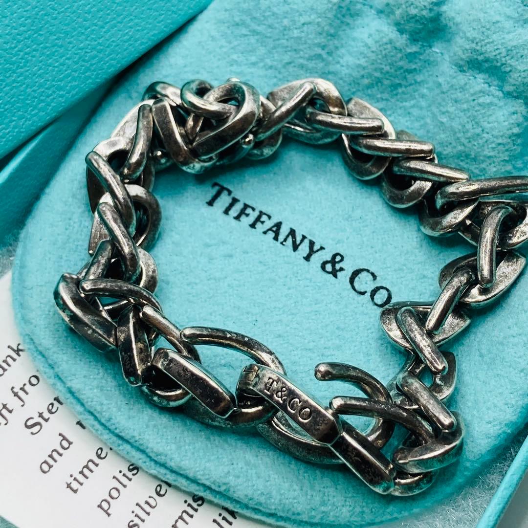 極美品✨ ティファニー ブレスレット フォージ ミディアム AG925 いぶし TIFFANY&Co.（ティファニー） TIFFANY & Co. FORGE MEDIUM LINK