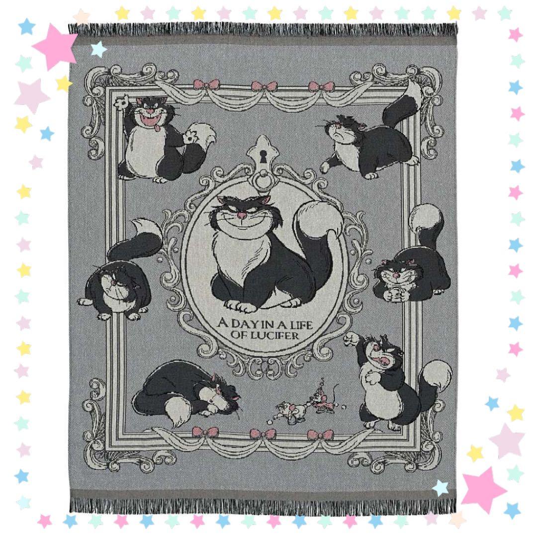 ルシファー、ジャック＆ガス ブランケット 大判 DISNEY CAT DAY