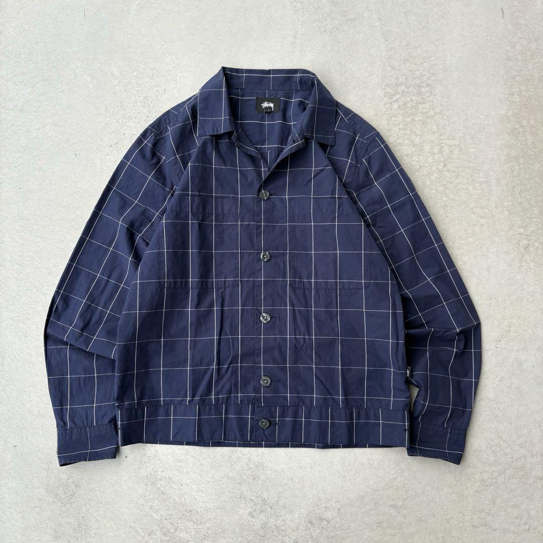 00s OLD Stussy オープンカラーシャツ 開襟 box 短丈 チェック - メルカリ
