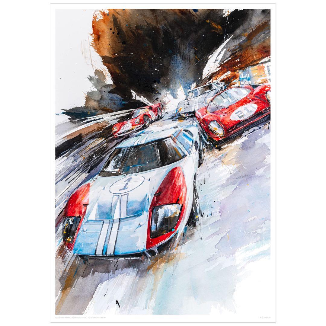 未使用　MINSEOK 水彩画 (プリント) 車 ポスター 屋内 装飾 Amazon.co.jp: MINSEOK 水彩画 車 ポスター 屋内 装飾 [韓国製] A2